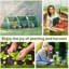 Mini serre Outsunny de 9 pi x 3 pi x 3 pi avec portes à fermeture à glissière et fenêtres à enroulement, serre chaude portative pour plantes avec housse en PE durable, résistante à l'eau, protégée contre les rayons UV pour les fleurs d'extérieur, les légumes et le vert-98207409-98207407