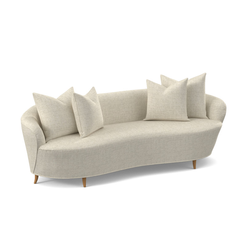Boomerang Sofa, Amber, Filigree Ivory 100% Polyester