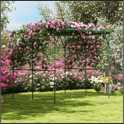 Support de treillis en métal pour jardin avec treillis