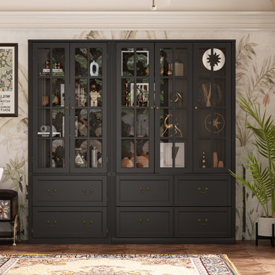 78.7'' H x 78.7'' W Solid + Manufactured Wood Display Case