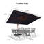 Parasol rectangulaire en porte-à-faux avec lève-manivelle 156 po x 120 po EplIng-57504012