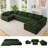 Boneless U Shaped Modular Sectional Sofa Couch-823979318-823979316