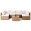 Ensemble de conversation modulaire en métal avec coussins 7 pièces Rashawnda-899494897