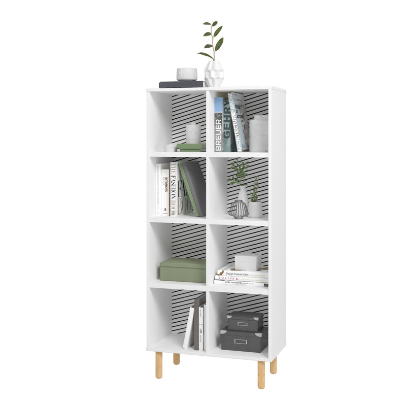 Bibliothèque ouverte Mid-Century moderne à 8 tablettes H 60,23 "x l 26,57" Essex