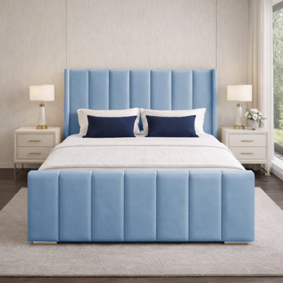 Premium Luxury Wingback Panel Bed Frame