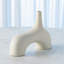 Stretch Cream 10" Earthenware Table Vase