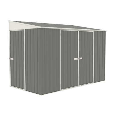 Absco Durango 10 ft. W x 5 ft. D Metal Lean-To Bike Shed