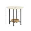 Table de bout ronde avec rangement ouvert