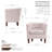 Fabric Barrel Accent Chair with Rubberwood Legs-1876760404