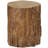 Tree Stump Stool, Decorative Side Table With Round Tabletop, Concrete End Table With Wood Grain Finish