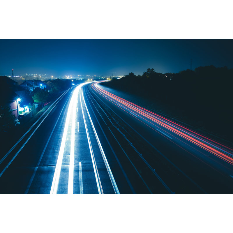 Highway at Night by Urbazon, 8" H x 12" W