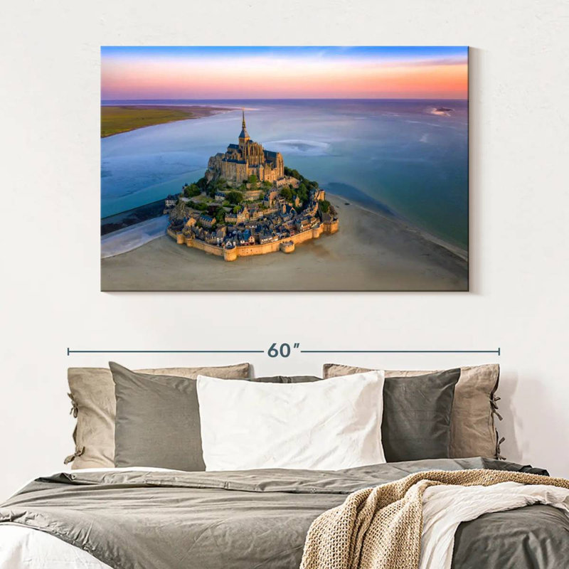 Mont Saint-Michel, France, Normandie, H 34 po x l 51 po