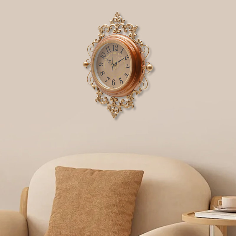 Johary Metal Wall Clock, Brown