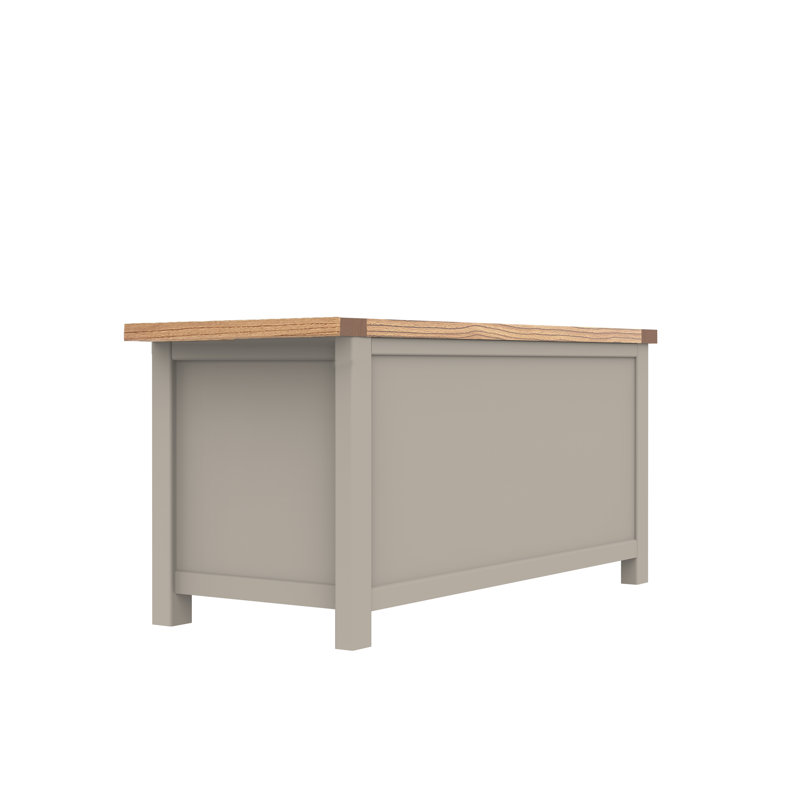 Wood Flip Top Storage Bench, Dark Gray
