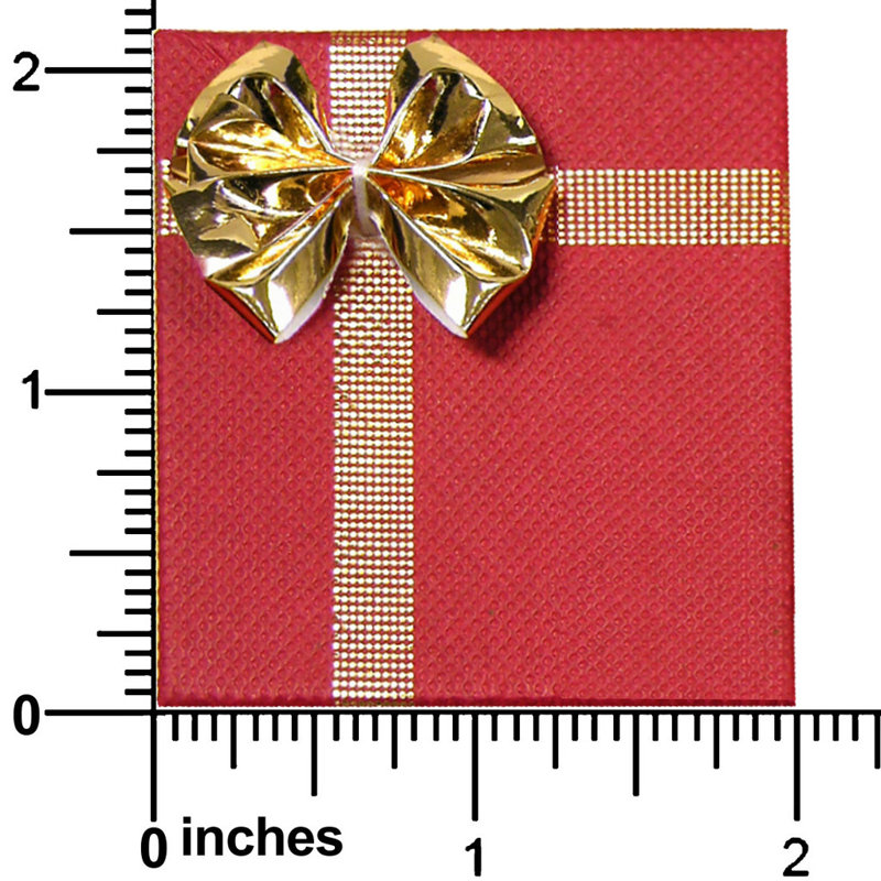 Boîte-cadeau pour bijoux 2 "x 2" rouge