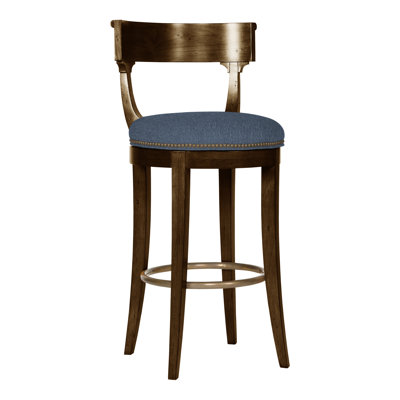 Miles Swivel Upholstered Counter Stool with Solid Wood Frame