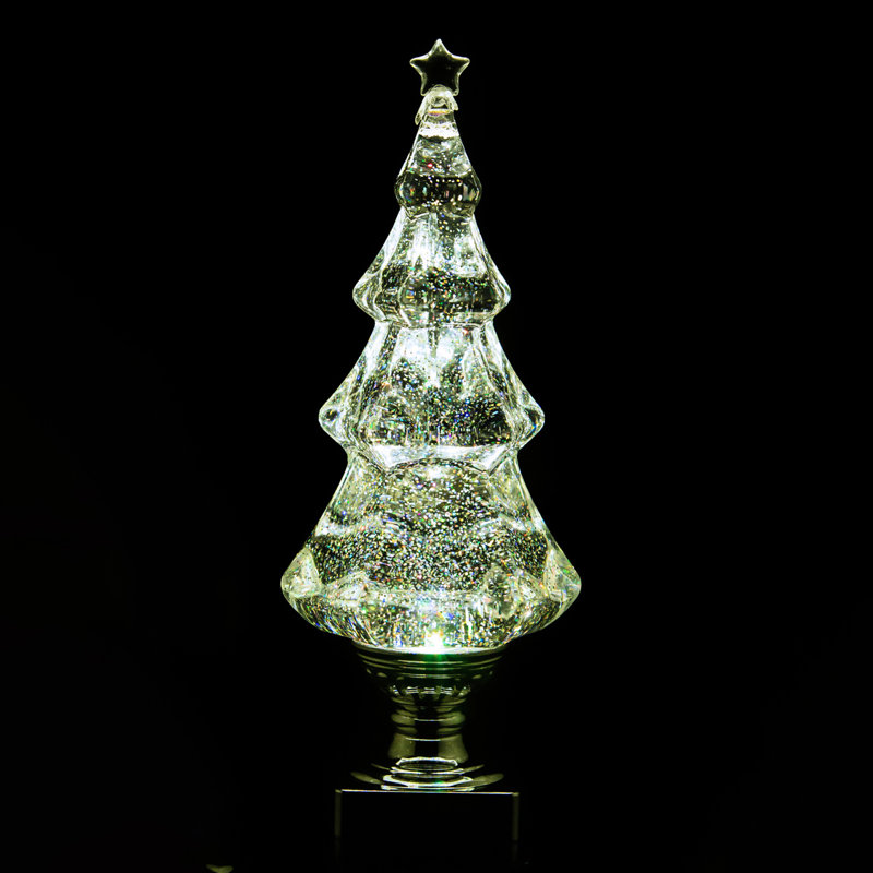 LED Liquid Motion Glitter Christmas Tree Table Decor 