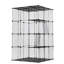 Cage pour chat à 4 portes et 3 fils avec 3 plateformes et échelles de rampe, parc pour chenil robuste, 4 portes noires, échelles et plateformes, grande