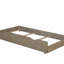 Lit double transitionnel avec lit gigogne gris chaud brossé au fil du bois et texture de grain de bois 1pc-129444235