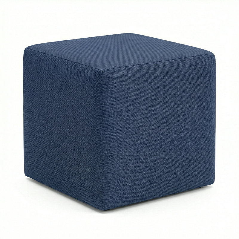 Berlin Gardens Lilly Hive 20" Square Pouf, Navy
