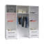 Minija 4 Door Manufactured Wood Wardrobe-1614953364