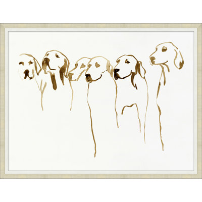 Chiots - Reproduction de photo encadrée sur papier