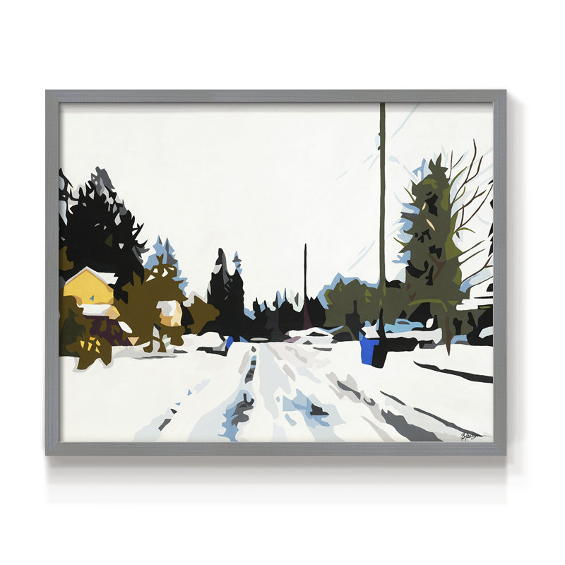 Hiver - Reproduction encadrée - Restickable, Gris, H 22 po x l 28 po