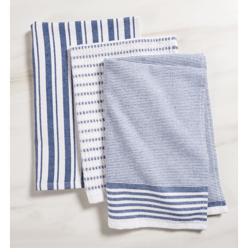 Ensemble de 3 torchons Sur La Table Essentials Naples, Navy