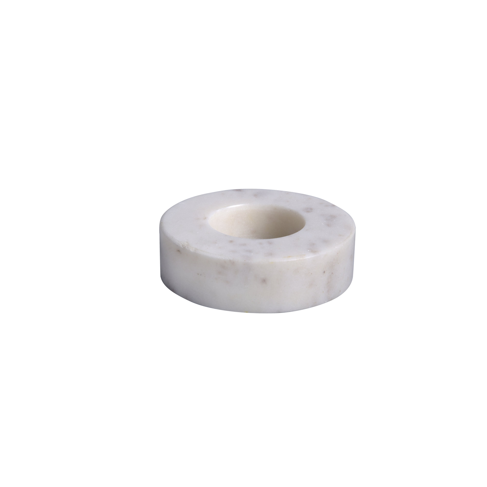 Matheson Flat 1'' Marble Tabletop Votive Holder, White