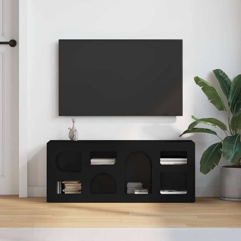 Unfinished TV Stand, 40cm H x 100cm L x 35cm W, Black