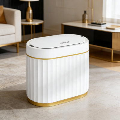 Poubelle à capteur de mouvement avec couvercle, mini poubelle de bureau 2 gallons / 7,57 litres, étanche et antidérapante IPX5 pour le bureau, la cuisine, la chambre à coucher et le comptoir