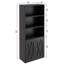 Camaria 59.4" H x 23.6" W 5-Tier 2-Door Finished Back Manufactured Wood Bookcase with Barn Doors-417763653