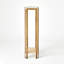 Kraft Pedestal-Light Bronze W/Travertine