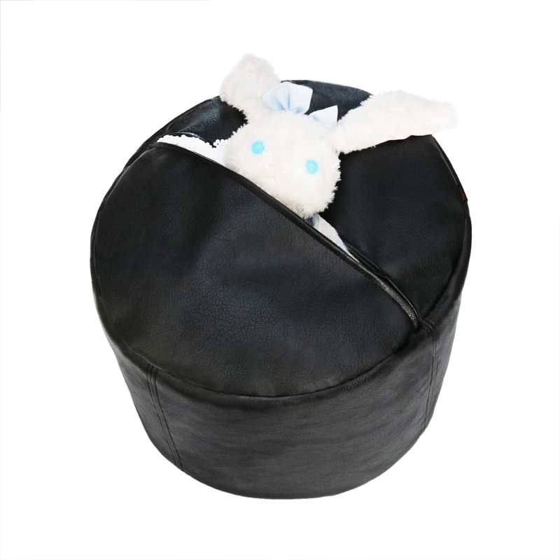 Housse de pouf non rembourrée seulement, Noir