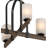 Didi 4-Light Indoor Walnut Hanging Chandelier with White Cased Glass Cylinder Shades