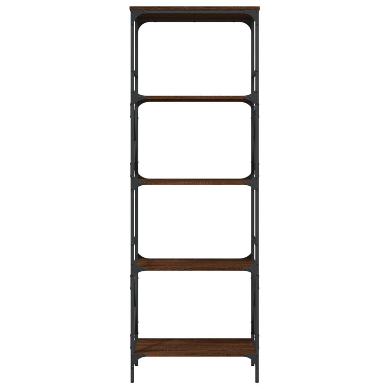 Tyieshia Bookcase, (5 Shelves) 67" H x 23" W x 14" D, Brown/Oak