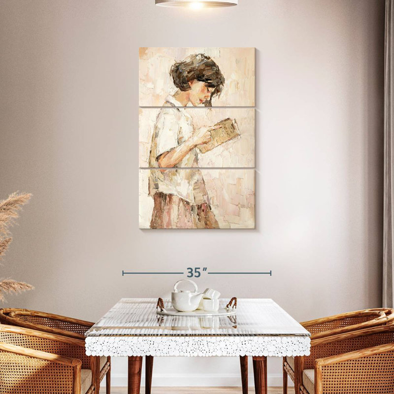 Senne Young Girl Reading A Book, 32" H x 20" W