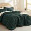 Ensemble d'édredon pour lit très grand Boho - 3 pièces vert foncé Shabby Bedding-110437401-105490890