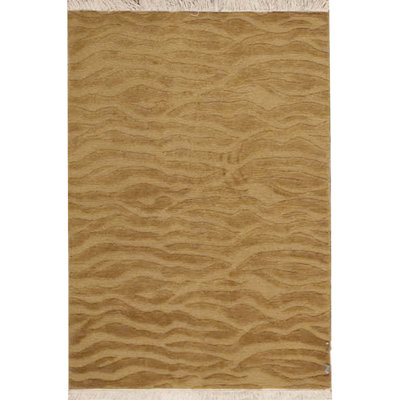 Tapis beige et brun noué à la main de haute qualité