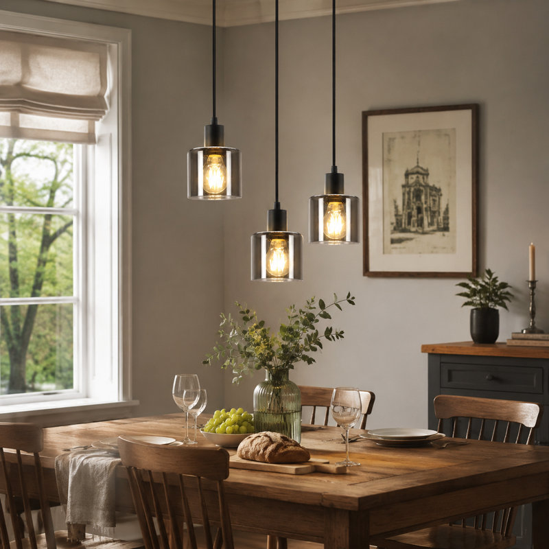 3 - Light Black Cluster Pendant