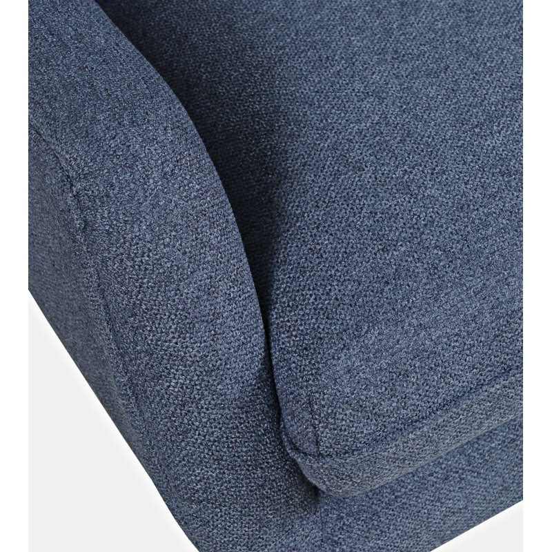 Fauteuil l 29 po en polyester, 100 % polyester bleu marine, Bleu marine