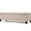 Repose-pieds de rangement contemporain avec grand espace et dessus rembourré