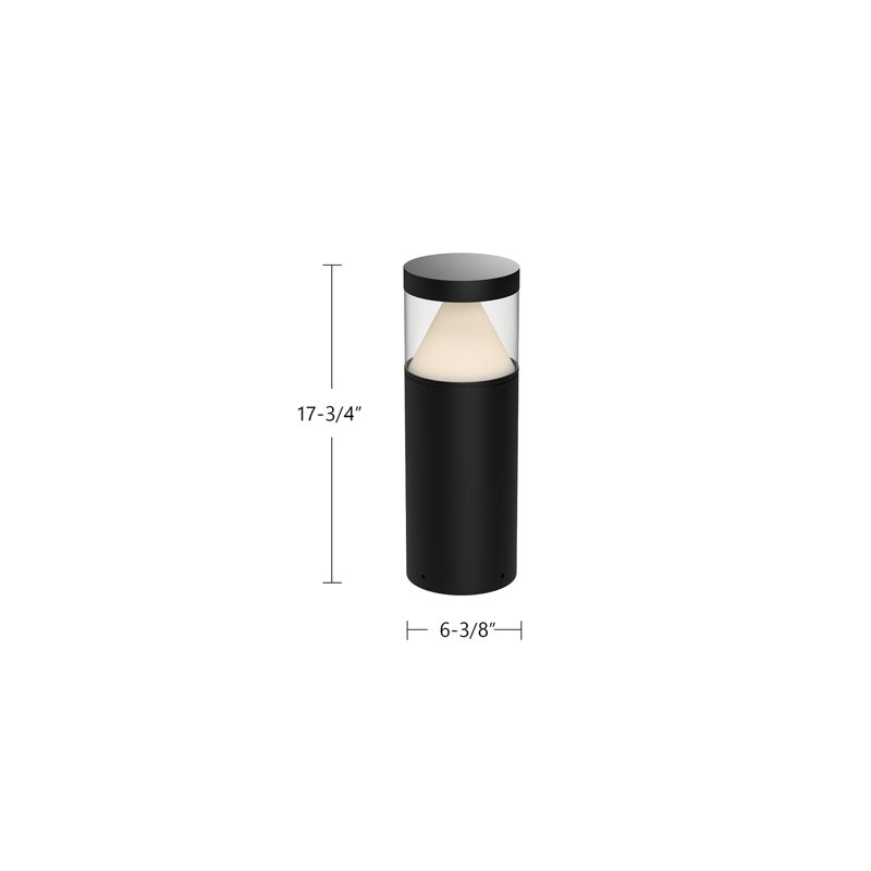 Hanover LED Bollard Light, 17.75" H x 6.38" W x 6.38" D