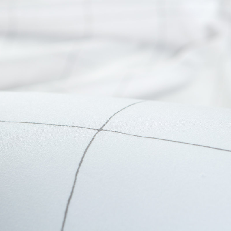 Geometric Microfiber Percale Sheet Set, King Sheet Set with 2 Pillowcases, White