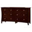 Rabin 6-Drawer 56 In. Brown Cherry Dresser