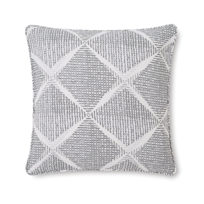 Geo Textured Diamond Filled Cushion, Green