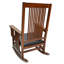 Chaise berçante classique brun l 22,5 po x P 19,5 po avec siège en similicuir moelleux