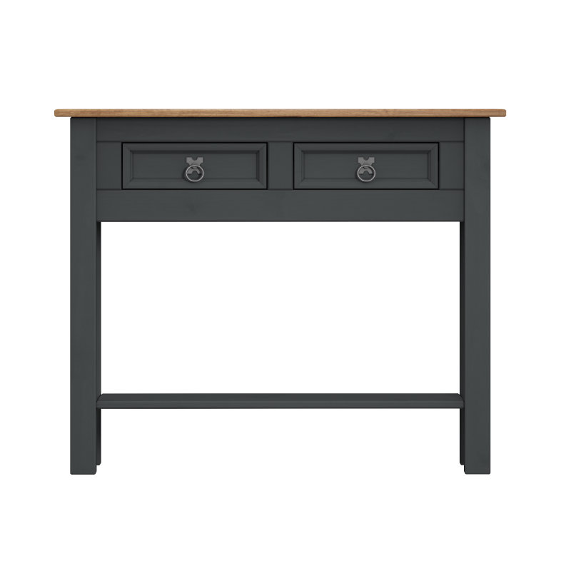 Palmea 88cm Solid Wood Console Table, Dark Grey