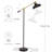 Wyatt 60 in. Industrial Adjustable LED Floor Lamp with Metal Bowl Shade
