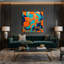 Art abstrait sur toile, formes abstraites et brunes 49-1236266966